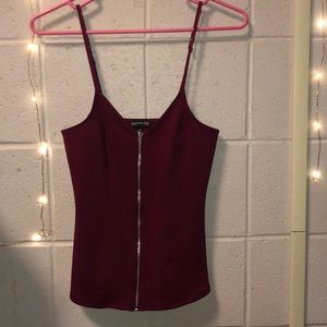 maroon express tank top